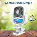 Arctic Air Grip Go Evaporative Cooler, Cordless & Portable Fan with 3 Speeds, Universal Clamp 360 Degrees Head Swivel, USB Charging, 5-Hour Battery, Personal for Home, Office, Car More, White