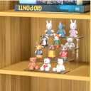 4 Tiered Stands for Display,4MM Thick and Durable,2 "Wide Clear Acrylic Risers Table Display Stand for Perfume Organizer,Cupcake Stands,Figurine Display,Makeup Display and Toy Funko Pop Display,1 Pack