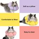 HiDREAM Cat Cone Collar,Cute Waterproof Elizabethan e Collar for Cats,Anti-Bite Lick Wound Healing Safety Cat Recovery Collar,All-Season Style (Pink, M)