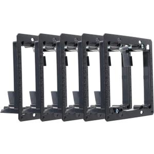 Maxmoral 5pcs 2-Gang Low Voltage Mounting Bracket Multipurpose Drywall Mounting Bracket for Wall Plate of Telephone Wires, Network Cables, HDMI, Coaxial, Speaker Cables