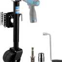 Kohree 2000 lbs Trailer Jack with Dual Wheel, 20-24V Cordless Drill Compatible, Heavy Duty Bolt on Trailer Tongue Jack for RV, Boat, Black, 12" Lift