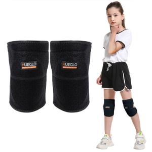HUEGLO Dance Knee Pads For Kids,Soft Breathable Youth Knees Protective,Knee Support For For Girls 8-14,Dancing,Volleyball,Running Hiking 1Pair,Small (Black)