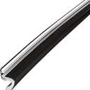 M-D Building Products 91812 Soundproof Weather Stripping Door Seal, 90 feet Black Vinyl-Coated Foam Kerf/Channel, Easy to Install, Large Gap Coverage, Dust & Water Prevention