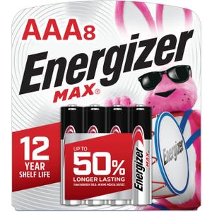 Energizer MAX AAA Batteries (8 Pack), Triple A Alkaline Batteries