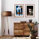 20x28 Poster Frame,Natural Soild Wood Picture Frames with Polished Plexiglass,Easy to Hang,Display Picture 20x28 without Mat or 16x24 with Mat for Wall Mounting Horizontally and Vertically (Brown)
