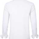 J.VER Men's Dress Shirts Solid Long Sleeve Stretch Wrinkle-Free Formal Shirt Business Casual Button Down Shirts (White, XL)
