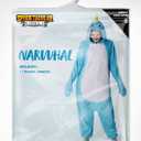 Spooktacular Creations Halloween Dalmatian Dragon Triceratop Unisex Costume, Adult Animal Costume Halloween Costume Party (Small, Blue Narwhal)