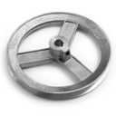 Terre Products, Heavy Duty 6" V-Groove Drive Pulley, Precision 1/2" Bore, Robust Z3A Zinc Alloy Die Cast Pulley