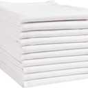 KAF Home White Kitchen Towels, 10 Pack, 100% Cotton - 20 x 30, Soft and Functional Multi-Purpose, Baking, Cooking, Cleaning, Printing, Monogramming, and Embroidery (Plain Weave)