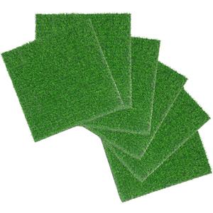 Artificial Grass Mat 12x12 Inch,Fake Grass Turf Patch,Synthetic Grass Indoor Outdoor,Patio Grass Tiles Realistic Grass Rug with Drainage Hole for Table Decoration