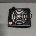 Elite Gourmet ESB100B Countertop Single Coiled Burner Electric Hot Plate, Temperature Control, Indicator Light, Easy to Clean, Black