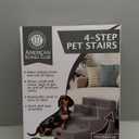 AKC 4-Step Pet Stairs – Durable, Non-Slip Steps for Small Dogs and Cats, Washable Cover, Simple No-Tool Assembly, Supports Up to 50 lbs
