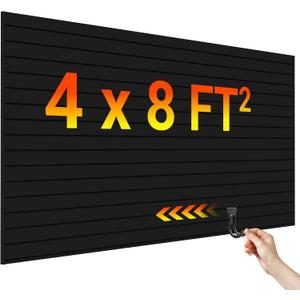 Ezlaino Slat Wall Paneling, 4ft x 8ft PVC Slatwall Garage Wall Organizer
