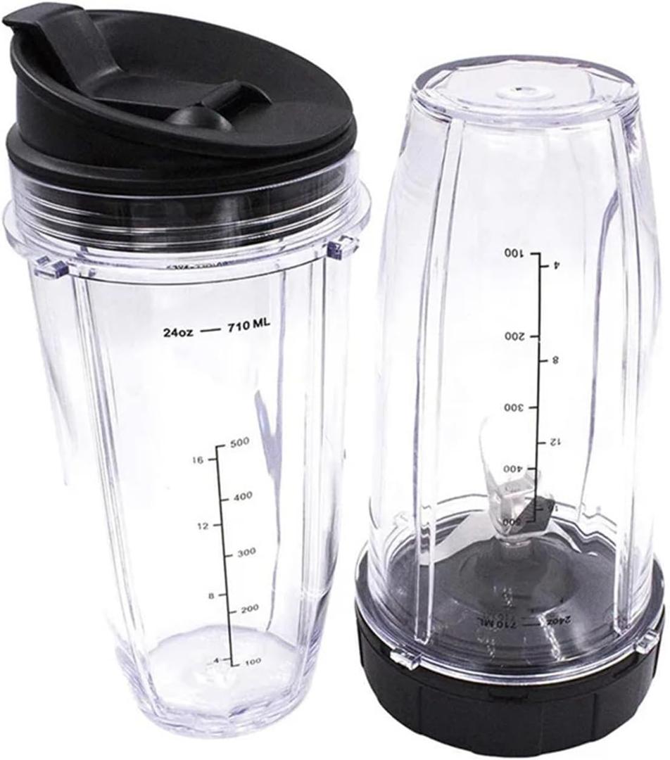 Blender Cup Parts 2X 24OZ Replacement, Compatible For Ninja, Compatible For Nutri, BN401, BN701 SS101 BN400 BN800 BN801 Blender Large-Capacity Blender Cup Parts 2X 24OZ Replacement, Compatible For Ninja, Compatible For Nutri, BN401, BN701 SS101 BN400 BN800 BN801 Blender Large-Capacity