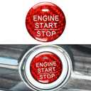 QianBao Compatible with Start Stop Button Cover Carbon Fiber Keyless Car Engine Ignition Switch for Honda CRV 2012-2016 Civic 2014 2015 Accord 2014-2016 Red