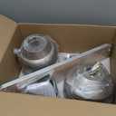 Asyko Ceiling Fans with Lights,46" Low Profile Ceiling Fan with Light and Remote Control, Flush Mount, Reversible, Dimmable, Quiet, Silver Small Ceiling Fan for Bedroom