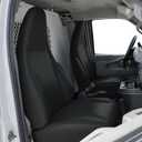 600D Heavy Duty Seat Covers for Chevy Express 1996-2025Front Bucket Seats with Grab Handle Opening, Durable Oxford Fabric Protective Covers, Not for RV Seat -Black