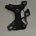 No Pull Dog Harness Front Clip Heavy Duty Reflective Easy Control Handle for Large Dog Walking(Black,S)