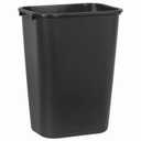 Rubbermaid Commercial Wastebasket Trash Container, 41QT/10.25 GAL, Plastic, Black, Stackable Trash Can for Bedroom/Bathroom/Office, Fits Under Desk/Sink/Cabinet
