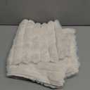 decorUhome Faux Fur Christmas Throw Pillow Covers 18x18 Set of 2, Decorative Soft Plush Striped Neutral Couch Euro Pillow Covers with Velvet Back for Sofa, Bed, Living Room Home Decor, Cream White