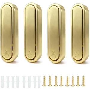 4PCS Folding Coat Hooks,Gold Wall Hooks for Hanging  4 Folding Coat Hooks, Flip Down Heavy Duty Hooks Robe Hook Wall Mounted for Clothes, Towels, Hats & More