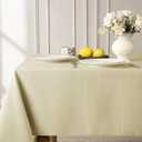 Softalker Jacquard Rectangle Tablecloth - Geometric Line Damask Table Covers Waterproof Stain Resistant Washable Polyester Table Cloths for Indoor & Outdoor(60 x 84 inch,Khaki)