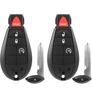 Key Fob Fobik Replacement for Dodge Ram 1500 2013-2021, Ram 2500 3500 4500 5500 2013 2014 2015 2016 2017 2018 Pickup Truck Keyless Entry Remote Control Start Car Keys, GQ4-53T, 433 MHz, 2-Pack
