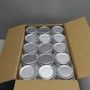 75 Pcs Clear Window Aluminum Round Cans,Candle Containers with Screw Lid,2 Oz Metal Round Tins for Crafts,Cosmetic, DIY