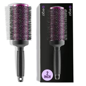 Ergo Super Gentle Round Brush for Blow Out - Salon Quality Hair Styling for Women - Roller for Wet and Dry Hair - Volumizing Care Blowout - ERG53: 2" (XL - 2 Inch)