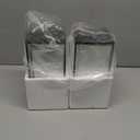 Phosphor 6 PCS Glass Hurricane Candle Holder, Black Glass Candle Holder for Wedding Party Christmas Or Home Decor