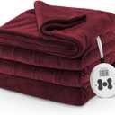 Sunbeam Royal Luxe Cabernet Heated Blanket - Twin