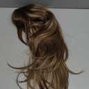 Brown Long Straight Layered Wig with Bangs for Women 26 inch Light Brown with Blonde Put on Go Realistic Synthetic Heat Resistant Natural Wig for Girls Party Cosplay and Daily Use