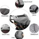 Stroller Sun Shade - UPF 50+ Universal Stroller UV Protection Cover for Baby with See Through, Waterproof Sun Cover for Stroller, Stroller Sunshade Extender, Joggers & Stroller Accessories for UV
