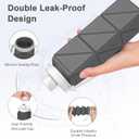 Popdigito 4pack Collapsible Water Bottles, 20.6oz Foldable Water Bottle BPA Free Reusable Lightweight LeakProof Travel Silicone Water Bottles for Travel, Gym, Hiking, Office, Camping, Sports Portable (Light Pink+Dark Blue+Dark Grey+Dark Green)