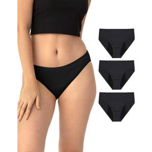 Neione Period Underwear Menstrual Panties Comfortable Modal Bikini Cheeky Briefs for Women Girls L