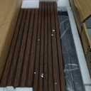 Furologee 6 Tier Bookshelf, Tall S Shaped Geometric Bookcase, Modern Display Shelf Standing Unit, Wood Metal Decorative Divider Rack for Living Room Bedroom Office, Rustic Brown