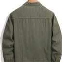 Denim Jeans Jackets For Slim Fit Destroyed Distressed Fashion Ripped Vintage Coat Jeans Jacket (Green, XXXL)