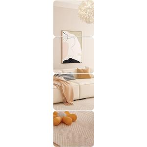JEOYOO Full Length Wall Mirror Tiles, 14'' x 12'' x0.12, 4PCS, Frameless Full Body Mirror Tiles for Bedroom, Non Glass Mirrors Wall Mounted for Home Gym, Gift Ideas, On The Door, Kids Room