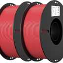 Creality PLA Filament 1.75mm PLA 3D Printer Filament, 2kg Cardboard Spool (4.4lbs), Dimensional Accuracy +/- 0.02mm, Fit Most FDM Printer (Red & Red 2-Pack)