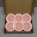 6x3oz Baby Food Freezer Tray with Clip on Lid Gossamer Pink | Leakproof Freezer Molds Silicone Storage Container for Purees Fruits Vegetables