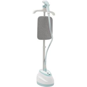 Standing Steamer for Clothes Professional Garment Steamer with Ironing Board 0.42 Gallon Water Tank Standing Flat Hanging Ironing Clothing Steamer with Garment Hanger, Fast Heats in 45s (White)