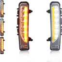 Front Sequential LED Fog Lights for 2011-2014 F-o-r-d Edge, Switchback Clear Lens Amber Turn Signal Lights & White Daytime Running Lights, [Newly Modern Upgrade] Amber Front Bumper Fog Lamps, 1 Pair