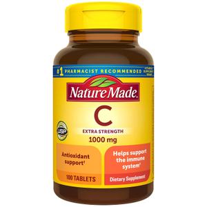 Nature Made Vitamin C 1000 mg Extra Strength, Dietary Supplement for Immune Support, 100 Tablets, 100 Day Supply