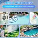 1/3 HP Submersible Water Pump 2000 GPH Portable Small Sump Pump For Pool Cover, Basements, Puddles, Gardens Ponds With 16.4 Ft Power Cord and Hose Adapters, Blue