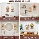 LIYAOLI Boho Wall Shelf Set of 2-15 x 8.6 Inch Arched Wooden Hanging Shelves for Living Room & Bedroom - Mid-Century Modern Bohemian Wall Decor (Natural Wood Finish)