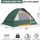 Camping Tent 2-4 Person, Waterproof Windproof Tent with Rainfly Easy Set up-Portable Dome Tents for Camping