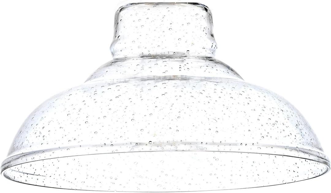 Seeded Glass Replacement Shade, High Transmittance Glass Lampshade Covers for E26 Vanity lighting Fixtures Pendant lamp Ceiling lamp Wall lamp.