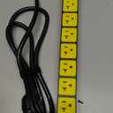 DEWENWILS Heavy Duty Power Strip 20AMP, 8 AC Outlets, Overload Protection & 600J Surge Protection, 12 Gauge Extension Cord 6FT, Wide-Spaced 5-20R & 5-20P T-Slot, Industrial Power Strip for Workshop