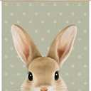 You found a duck Cute Rabbit Wall Art Decor, Nordic Woodland Animal Wall Hanging Decor for Nursery,Classroom, Playroom, Soft Neutral Bunny Poster for Toddler Bedroom,Easter Bunny Decor 14x18.5Inch