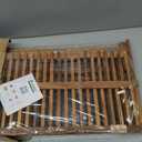 Utoplike Large Teak Dish Drying Rack, Wooden 3 Tier Collapsible Dish Draine for Countertop, Kitchen Organizer for Pasta Plates, Cups